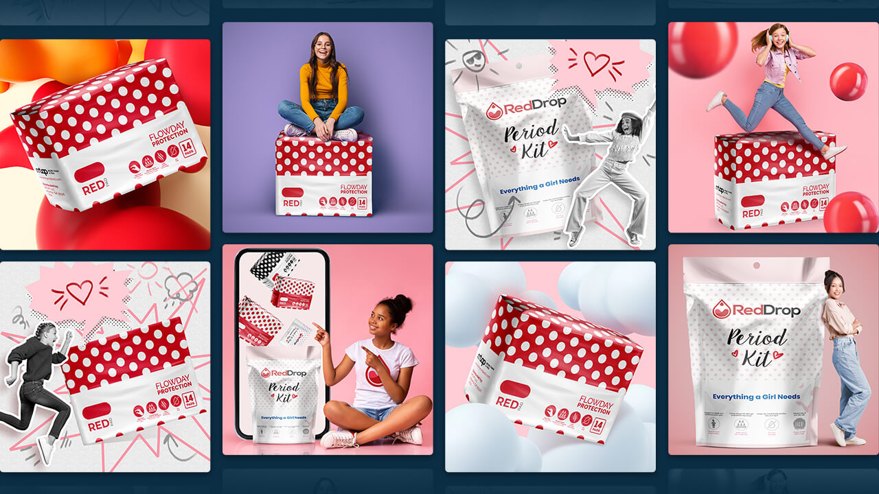 Red Drop Brand Spotlight: A visually compelling Amazon Post enhancing product visibility and brand recognition.